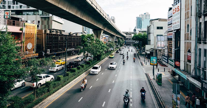 A road in Bangkok, Thailand