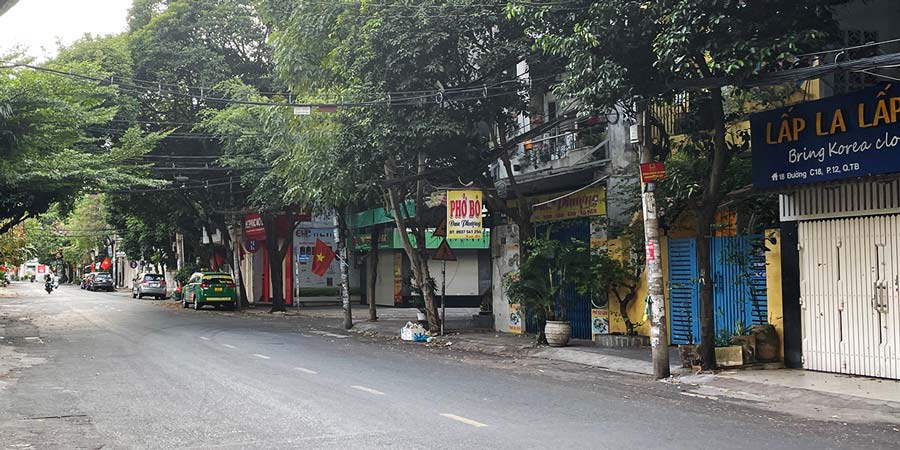 A street in Binh Thanh District during Tet Holiday