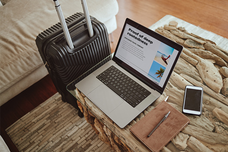 laptop and travel stuff