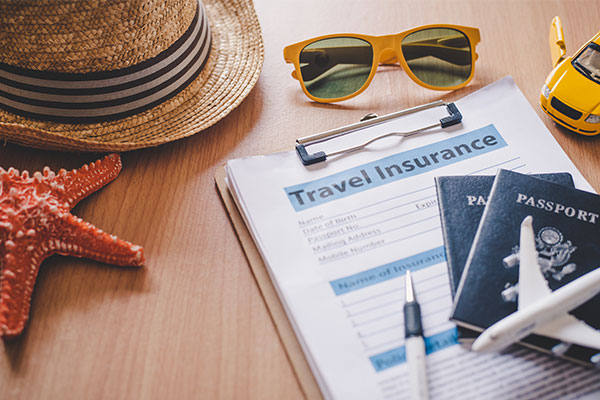 Travel insurance policy and other travel essentials