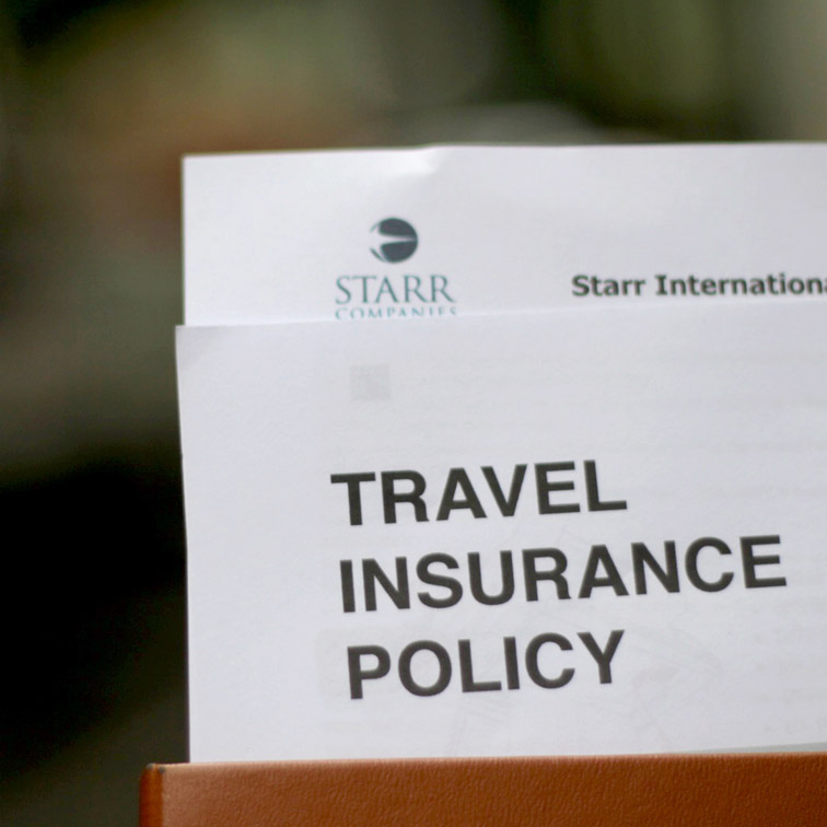 Travel insurance policy for international trip