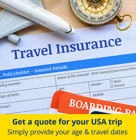 Get a travel insurance quote for your USA trip