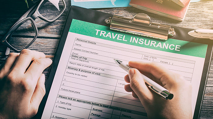 Filling-up a travel insurance application form